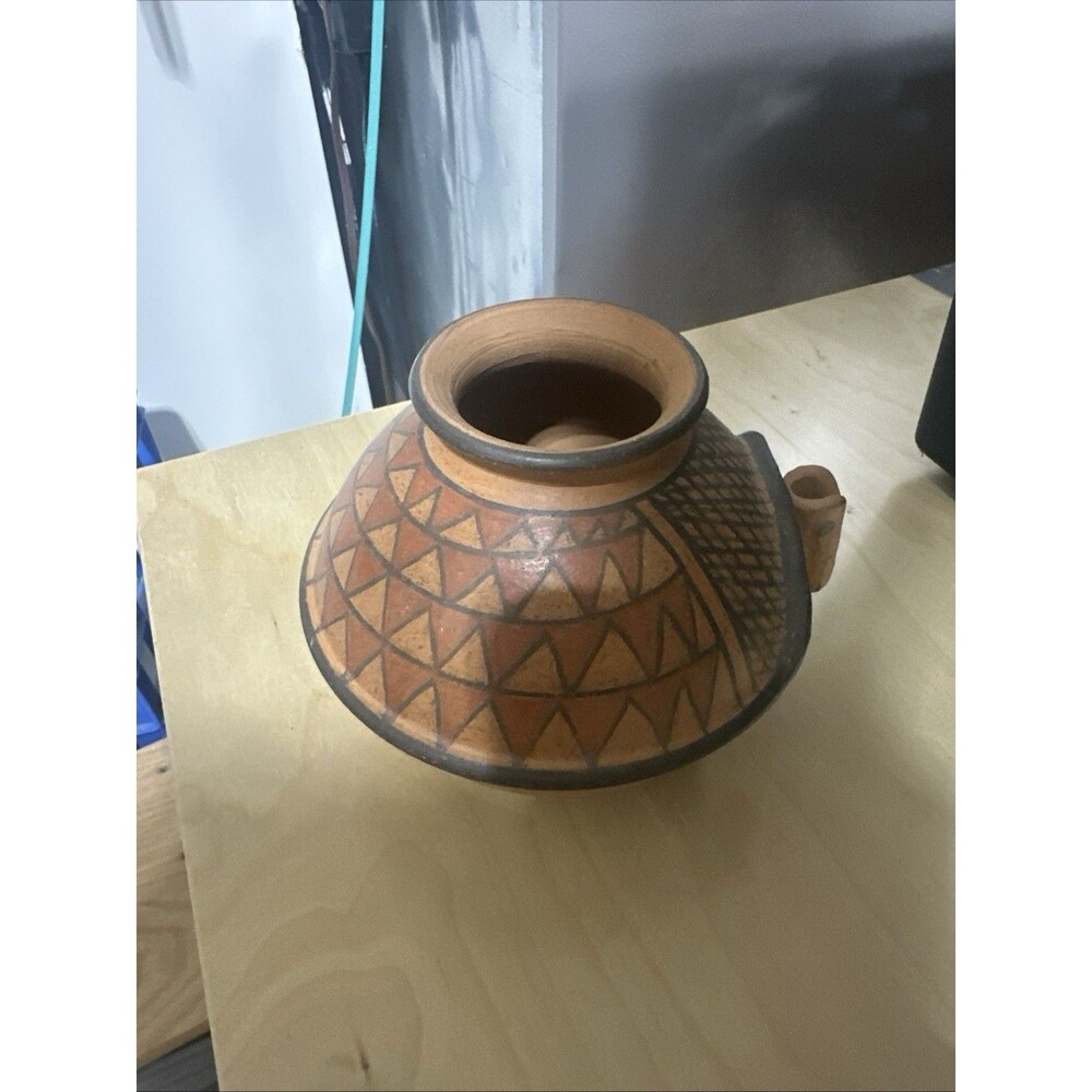 VTG La Peña Cerámica Veruguas Panama Handmade Pottery Vase Hecho A Mano